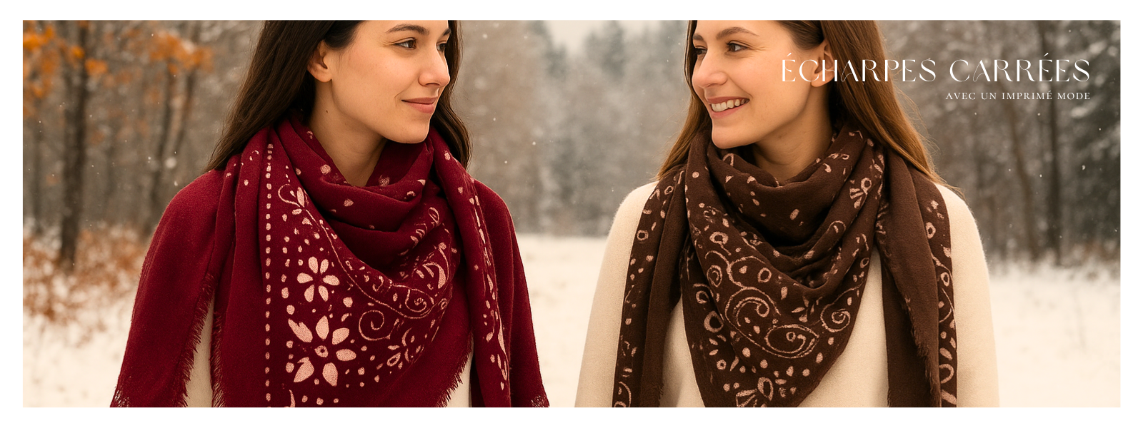 Echarpes carrées imprimé mode Référence Mode